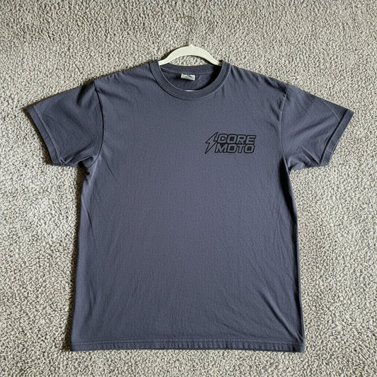 CoreMoto Graphite (Steel-Shadow) Tee – Premium Streetwear Performance Shirt